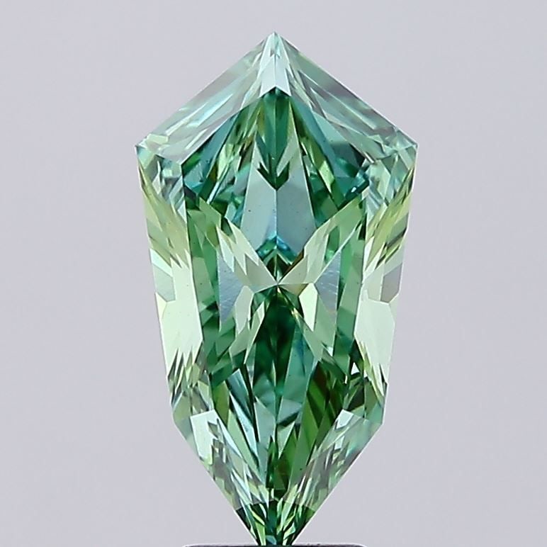 Loose Diamond - HEXAGONAL 3.63ct Fancy Vivid Green VS1: Loose Diamond - HEXAGONAL 3.63ct Fancy Vivid Green VS1 Source: This is a real non-mined Diamond that has been grown in a lab Shape: HEXAGONAL Carats: 3.63 Color: Fancy Vivid Green Certification: IGI V