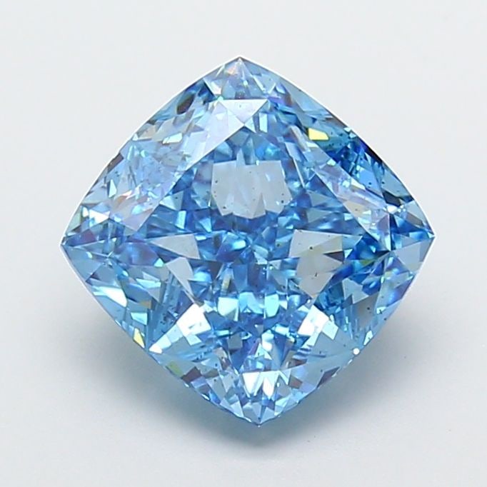 Loose Diamond - CUSHION MODIFIED 5.02ct Fancy Vivid Blue SI1: Loose Diamond - CUSHION MODIFIED 5.02ct Fancy Vivid Blue SI1 Source: This is a real non-mined Diamond that has been grown in a lab Shape: CUSHION MODIFIED Carats: 5.02 Color: Fancy Vivid Blue Certific