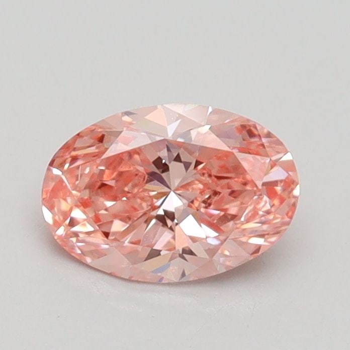 Loose Diamond - OVAL 0.65ct Fancy Vivid Orangey Pink VS2: Loose Diamond - OVAL 0.65ct Fancy Vivid Orangey Pink VS2 Source: This is a real non-mined Diamond that has been grown in a lab Shape: OVAL Carats: 0.65 Color: Fancy Vivid Orangey Pink Certification: I