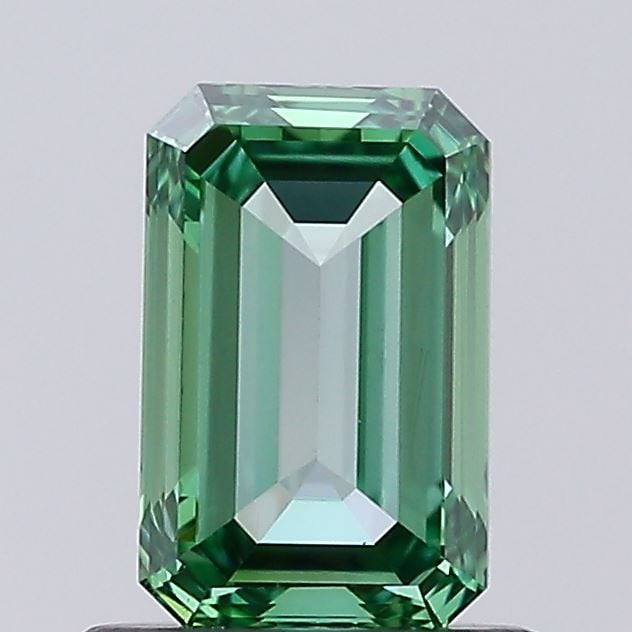 Loose Diamond - EMERALD 0.55ct Fancy Vivid Green VVS2: Loose Diamond - EMERALD 0.55ct Fancy Vivid Green VVS2 Source: This is a real non-mined Diamond that has been grown in a lab Shape: EMERALD Carats: 0.55 Color: Fancy Vivid Green Certification: NONE Vid