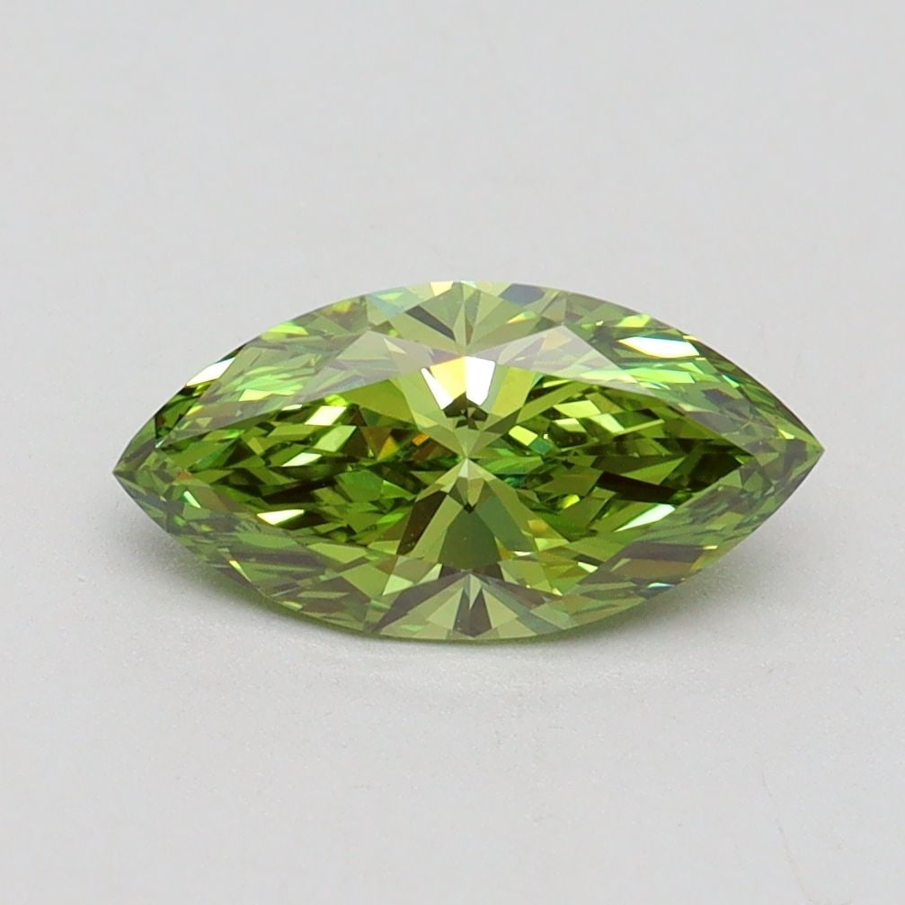 Loose Diamond - MARQUISE 1.11ct Fancy Vivid Green VS1: Loose Diamond - MARQUISE 1.11ct Fancy Vivid Green VS1 Source: This is a real non-mined Diamond that has been grown in a lab Shape: MARQUISE Carats: 1.11 Color: Fancy Vivid Green Certification: IGI Vid