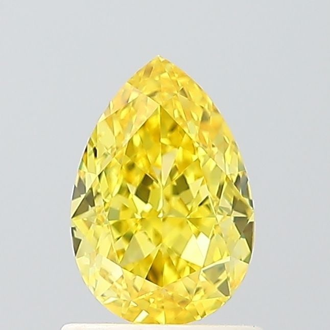 Loose Diamond - PEAR 1.23ct Fancy Vivid Yellow VVS2: Loose Diamond - PEAR 1.23ct Fancy Vivid Yellow VVS2 Source: This is a real non-mined Diamond that has been grown in a lab Shape: PEAR Carats: 1.23 Color: Fancy Vivid Yellow Certification: IGI Video: