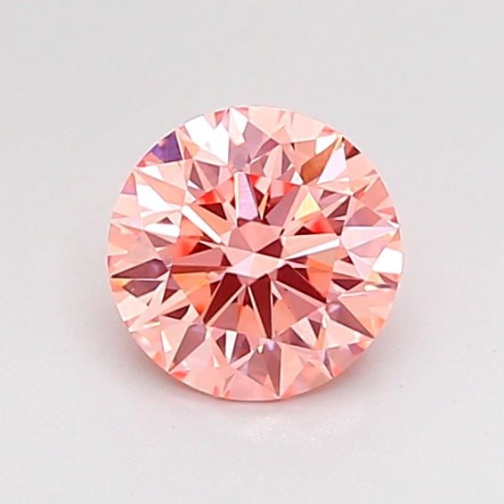 Ideal Loose Diamond - ROUND 0.66ct Fancy Vivid Orange Pink VS1: Ideal Loose Diamond - ROUND 0.66ct Fancy Vivid Orange Pink VS1 Source: This is a real non-mined Diamond that has been grown in a lab Shape: ROUND Carats: 0.66 Color: Fancy Vivid Orange Pink