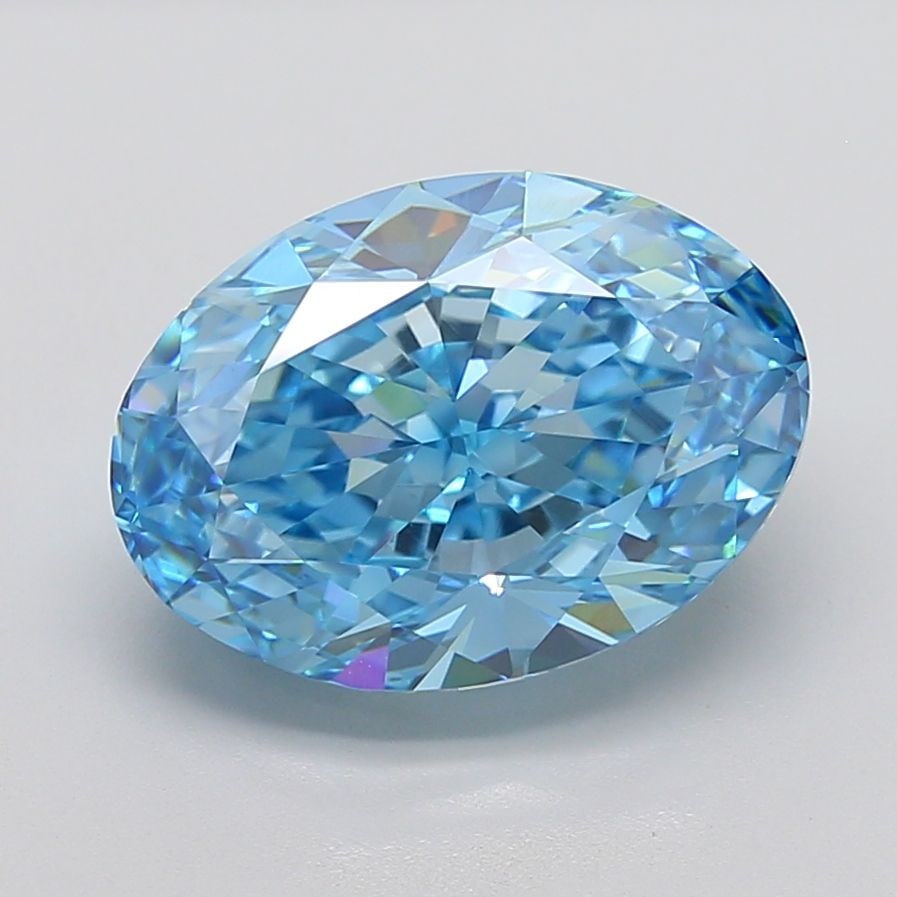 Loose Diamond - OVAL 10.55ct Fancy Vivid Blue VVS2: Loose Diamond - OVAL 10.55ct Fancy Vivid Blue VVS2 Source: This is a real non-mined Diamond that has been grown in a lab Shape: OVAL Carats: 10.55 Color: Fancy Vivid Blue Certification: IGI Video: