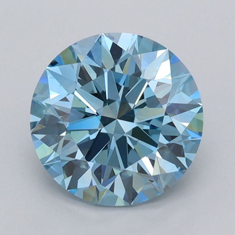 Ideal Loose Diamond - ROUND 2.0ct Fancy Vivid Blue VS1: Ideal Loose Diamond - ROUND 2.0ct Fancy Vivid Blue VS1 Source: This is a real non-mined Diamond that has been grown in a lab Shape: ROUND Carats: 2.0 Color: Fancy Vivid Blue Certification: IGI Video:
