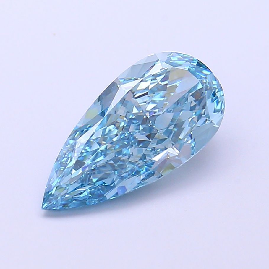 Loose Diamond - PEAR 2.77ct Fancy Vivid Blue VVS2: Loose Diamond - PEAR 2.77ct Fancy Vivid Blue VVS2 Source: This is a real non-mined Diamond that has been grown in a lab Shape: PEAR Carats: 2.77 Color: Fancy Vivid Blue Certification: IGI Video: