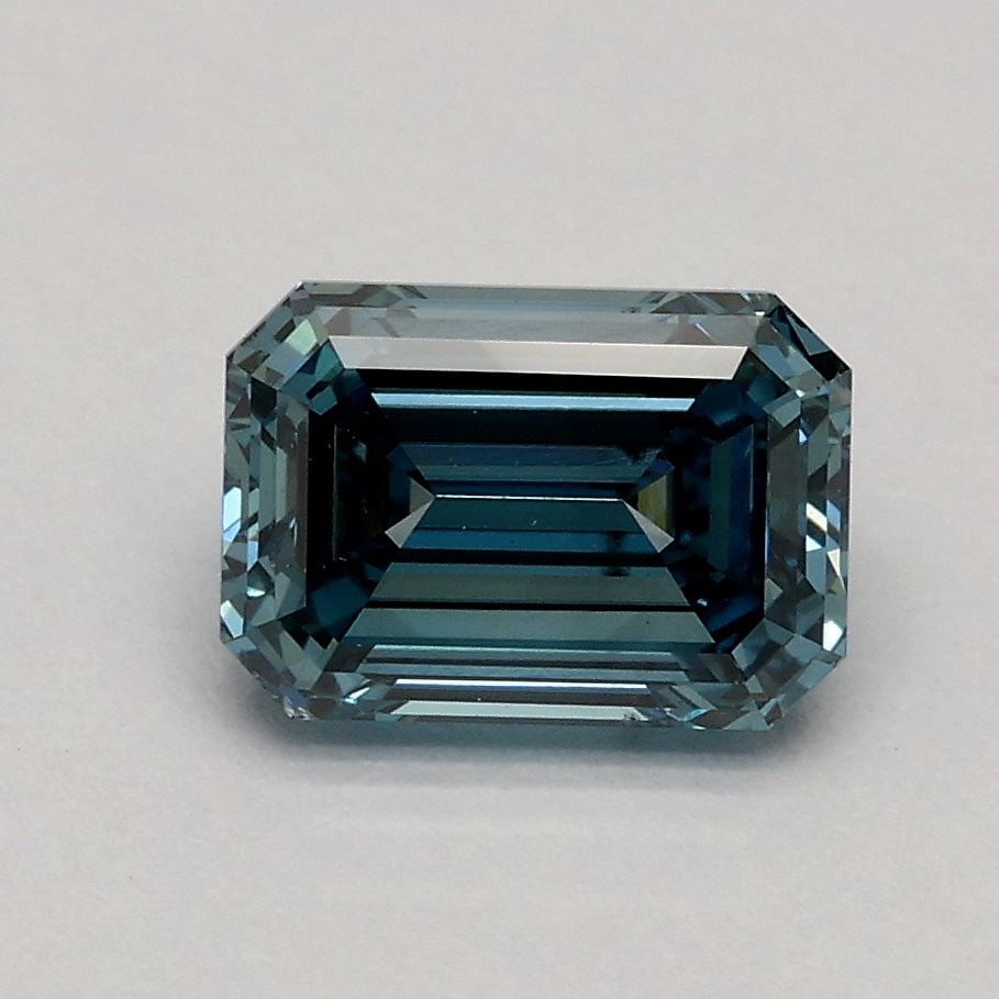 Loose Diamond - EMERALD 1.11ct Fancy Intense Greenish Blue SI1: Loose Diamond - EMERALD 1.11ct Fancy Intense Greenish Blue SI1 Source: This is a real non-mined Diamond that has been grown in a lab Shape: EMERALD Carats: 1.11 Color: Fancy Intense Greenish Blue Cert