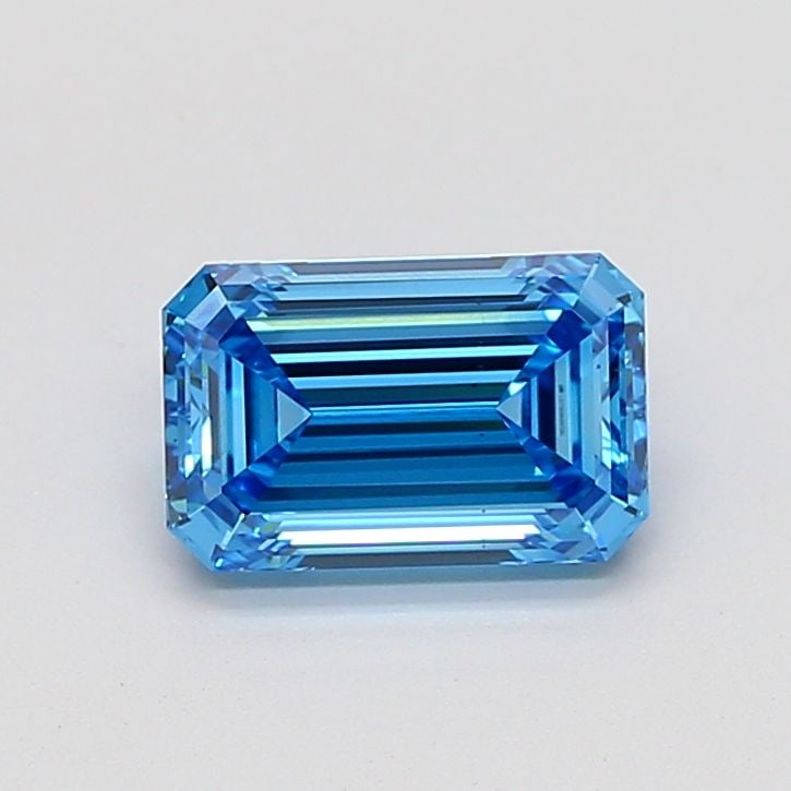 Loose Diamond - EMERALD 2.13ct Fancy Vivid Blue VS2: Loose Diamond - EMERALD 2.13ct Fancy Vivid Blue VS2 Source: This is a real non-mined Diamond that has been grown in a lab Shape: EMERALD Carats: 2.13 Color: Fancy Vivid Blue Certification: IGI Video: