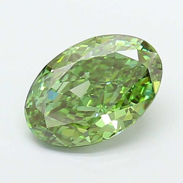 Loose Diamond - OVAL 3.18ct Fancy Vivid Green VVS2: Loose Diamond - OVAL 3.18ct Fancy Vivid Green VVS2 Source: This is a real non-mined Diamond that has been grown in a lab Shape: OVAL Carats: 3.18 Color: Fancy Vivid Green Certification: IGI Video: