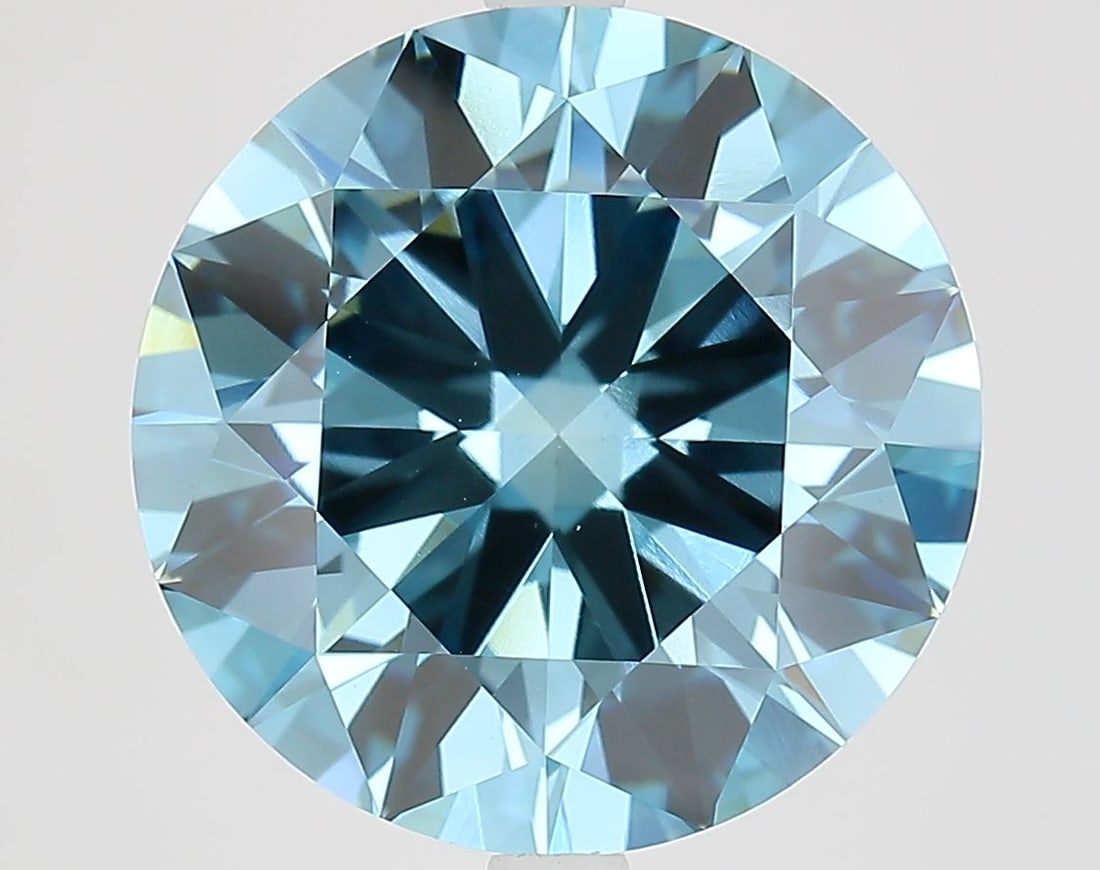 Loose Diamond - ROUND 8.03ct Fancy Vivid Blue VS1: Loose Diamond - ROUND 8.03ct Fancy Vivid Blue VS1 Source: This is a real non-mined Diamond that has been grown in a lab Shape: ROUND Carats: 8.03 Color: Fancy Vivid Blue Certification: IGI Video: