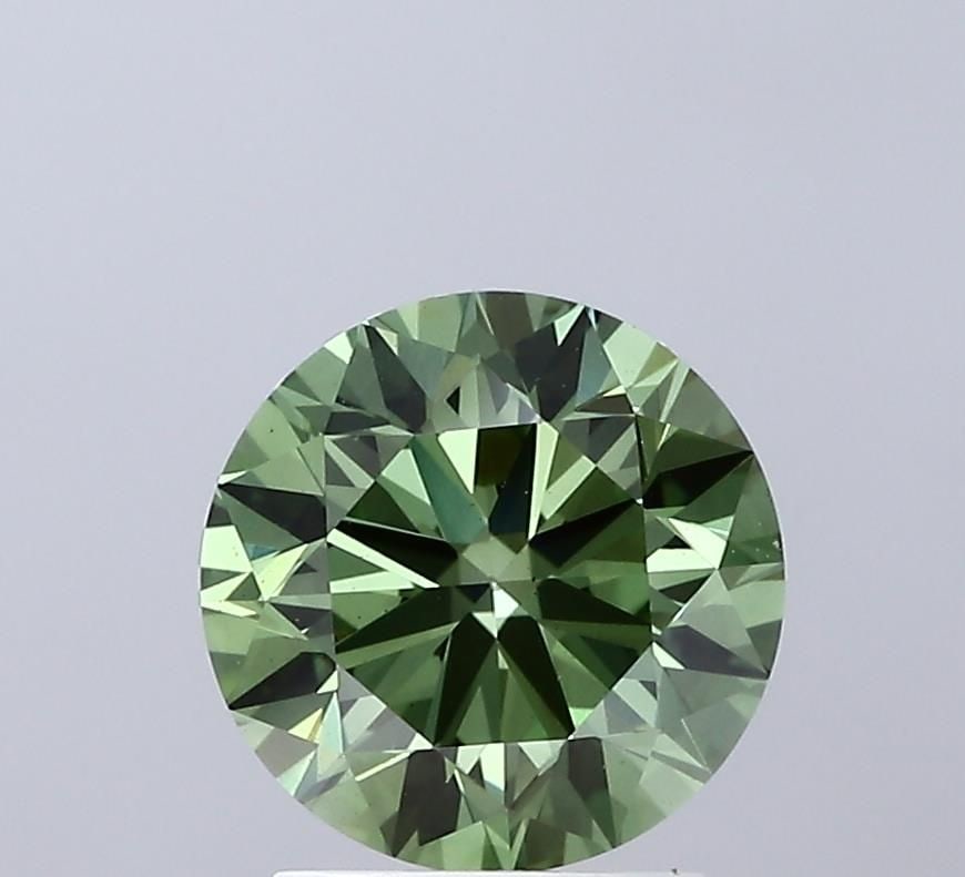 Loose Diamond - ROUND 2.05ct Fancy Vivid Green VS1: Loose Diamond - ROUND 2.05ct Fancy Vivid Green VS1 Source: This is a real non-mined Diamond that has been grown in a lab Shape: ROUND Carats: 2.05 Color: Fancy Vivid Green Certification: IGI Video: