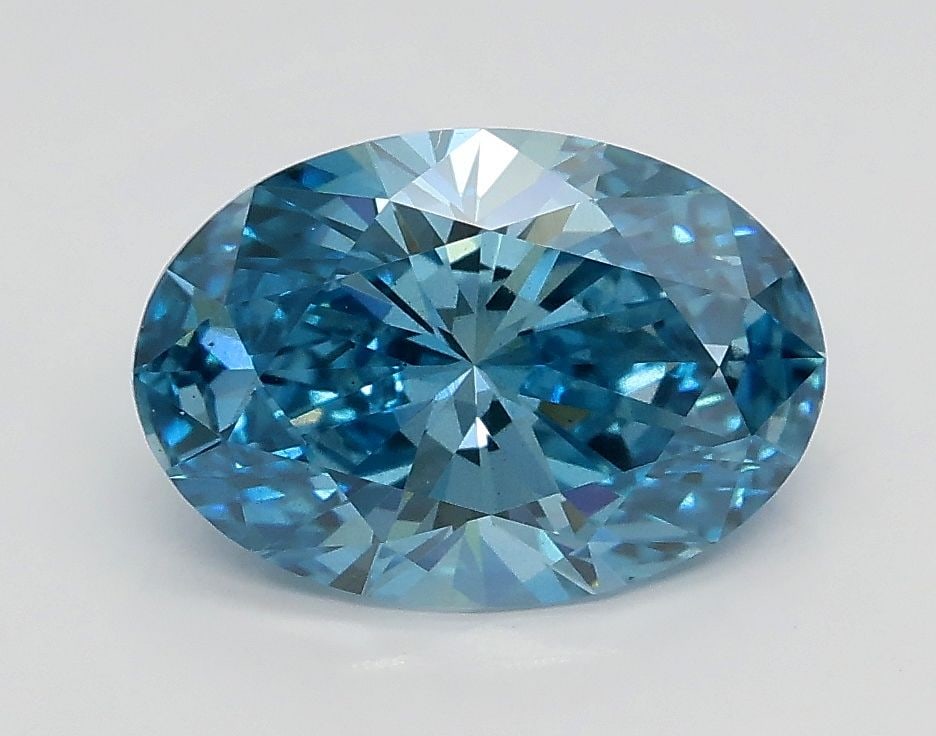 Loose Diamond - OVAL 1.57ct Fancy Vivid Blue SI1: Loose Diamond - OVAL 1.57ct Fancy Vivid Blue SI1 Source: This is a real non-mined Diamond that has been grown in a lab Shape: OVAL Carats: 1.57 Color: Fancy Vivid Blue Certification: IGI Video: