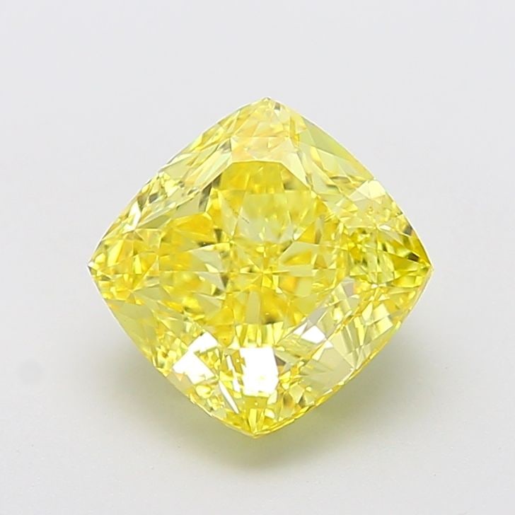 Loose Diamond - CUSHION MODIFIED 4.06ct Fancy Intense Yellow VS1: Loose Diamond - CUSHION MODIFIED 4.06ct Fancy Intense Yellow VS1 Source: This is a real non-mined Diamond that has been grown in a lab Shape: CUSHION MODIFIED Carats: 4.06 Color: Fancy Intense Yellow 