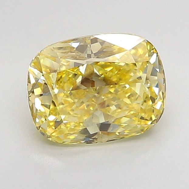 Loose Diamond - CUSHION MODIFIED 2.02ct Fancy Yellow VS1: Loose Diamond - CUSHION MODIFIED 2.02ct Fancy Yellow VS1 Source: This is a real non-mined Diamond that has been grown in a lab Shape: CUSHION MODIFIED Carats: 2.02 Color: Fancy Yellow Certification: I