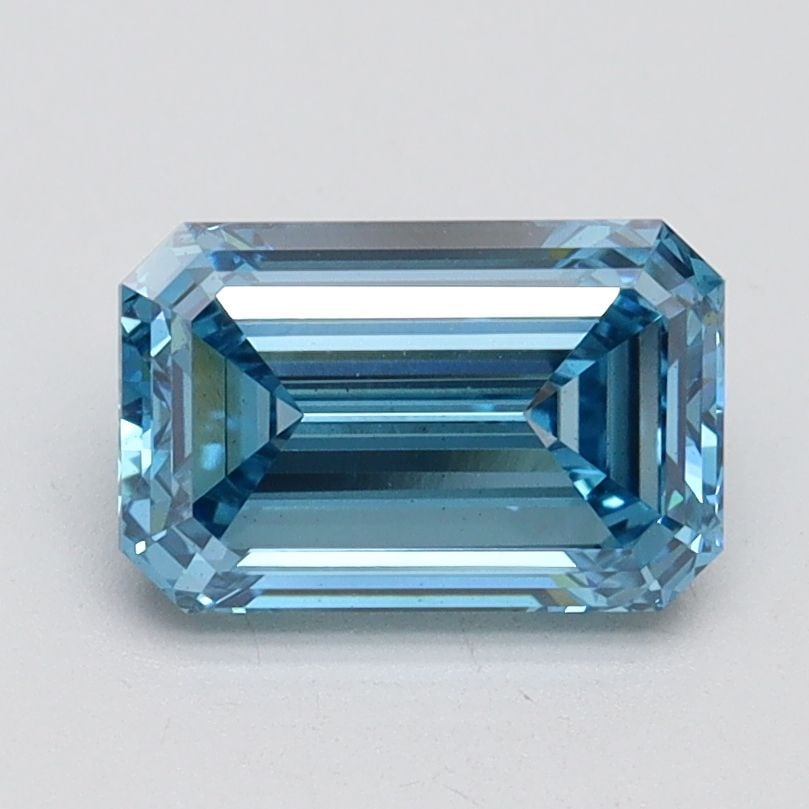 Loose Diamond - EMERALD 1.5ct Fancy Vivid Blue VS2: Loose Diamond - EMERALD 1.5ct Fancy Vivid Blue VS2 Source: This is a real non-mined Diamond that has been grown in a lab Shape: EMERALD Carats: 1.5 Color: Fancy Vivid Blue Certification: IGI Video: