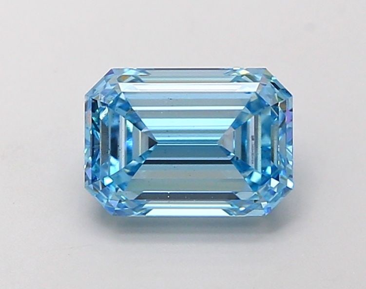 Loose Diamond - EMERALD 1.53ct Fancy Vivid Blue VS2: Loose Diamond - EMERALD 1.53ct Fancy Vivid Blue VS2 Source: This is a real non-mined Diamond that has been grown in a lab Shape: EMERALD Carats: 1.53 Color: Fancy Vivid Blue Certification: IGI Video: