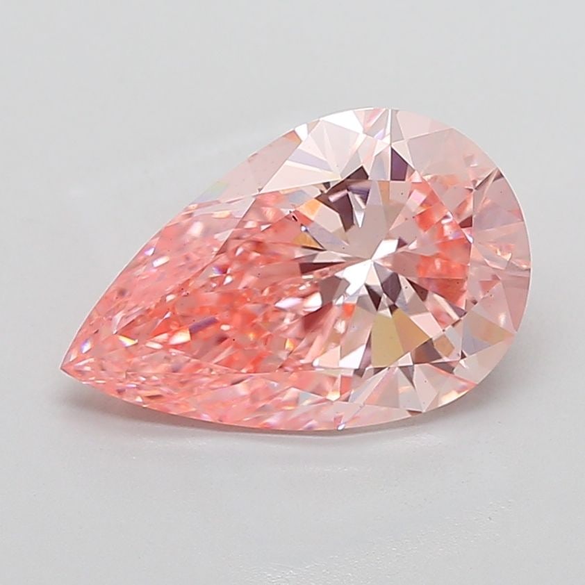 Loose Diamond - PEAR 5.04ct Fancy Intense Pink VS2: Loose Diamond - PEAR 5.04ct Fancy Intense Pink VS2 Source: This is a real non-mined Diamond that has been grown in a lab Shape: PEAR Carats: 5.04 Color: Fancy Intense Pink Certification: IGI Video: