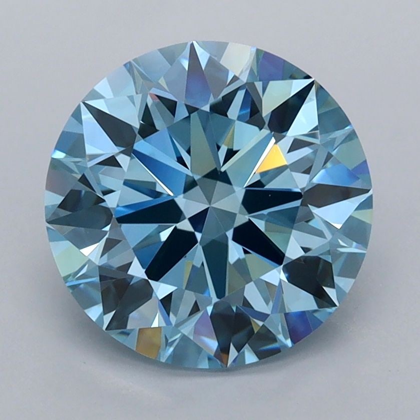 Ideal Loose Diamond - ROUND 2.63ct Fancy Vivid Blue VVS1: Ideal Loose Diamond - ROUND 2.63ct Fancy Vivid Blue VVS1 Source: This is a real non-mined Diamond that has been grown in a lab Shape: ROUND Carats: 2.63 Color: Fancy Vivid Blue Certification: IGI Vide