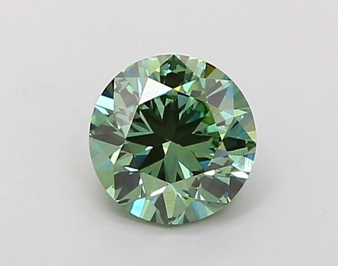 Loose Diamond - ROUND 1.02ct Fancy Vivid Green VS1: Loose Diamond - ROUND 1.02ct Fancy Vivid Green VS1 Source: This is a real non-mined Diamond that has been grown in a lab Shape: ROUND Carats: 1.02 Color: Fancy Vivid Green Certification: IGI Video:
