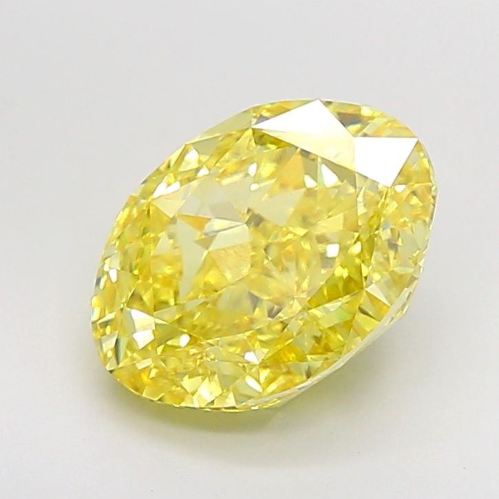 Loose Diamond - OVAL 5.53ct Fancy Vivid Yellow VS1: Loose Diamond - OVAL 5.53ct Fancy Vivid Yellow VS1 Source: This is a real non-mined Diamond that has been grown in a lab Shape: OVAL Carats: 5.53 Color: Fancy Vivid Yellow Certification: IGI Video:
