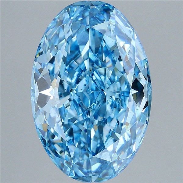 Loose Diamond - OVAL 5.03ct Fancy Vivid Blue SI1: Loose Diamond - OVAL 5.03ct Fancy Vivid Blue SI1 Source: This is a real non-mined Diamond that has been grown in a lab Shape: OVAL Carats: 5.03 Color: Fancy Vivid Blue Certification: IGI Video: