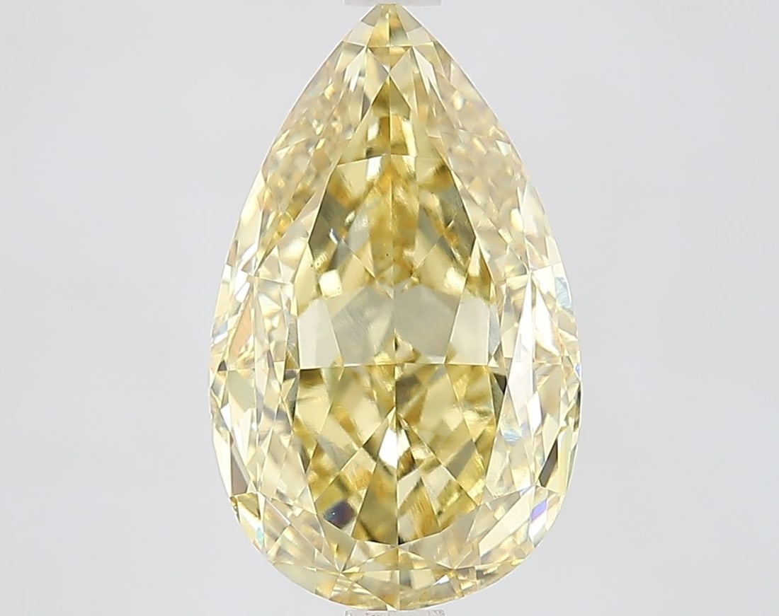 Loose Diamond - PEAR 5.01ct Fancy Intense Yellow VS1: Loose Diamond - PEAR 5.01ct Fancy Intense Yellow VS1 Source: This is a real non-mined Diamond that has been grown in a lab Shape: PEAR Carats: 5.01 Color: Fancy Intense Yellow Certification: IGI Video