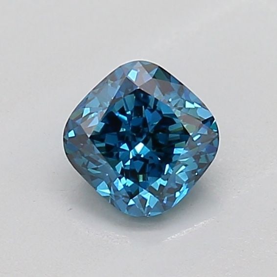 Loose Diamond - CUSHION MODIFIED 0.5ct Fancy Vivid Blue VS1: Loose Diamond - CUSHION MODIFIED 0.5ct Fancy Vivid Blue VS1 Source: This is a real non-mined Diamond that has been grown in a lab Shape: CUSHION MODIFIED Carats: 0.5 Color: Fancy Vivid Blue Certificat