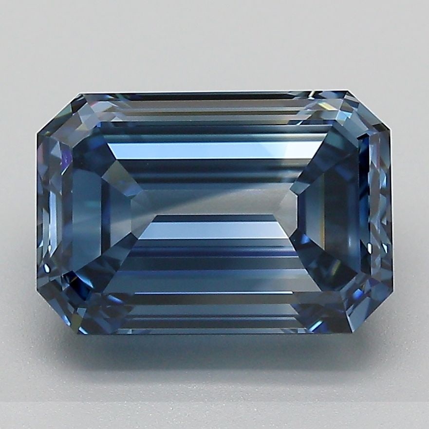 Loose Diamond - EMERALD 3.51ct Fancy Deep Blue VVS1: Loose Diamond - EMERALD 3.51ct Fancy Deep Blue VVS1 Source: This is a real non-mined Diamond that has been grown in a lab Shape: EMERALD Carats: 3.51 Color: Fancy Deep Blue Certification: IGI Video: