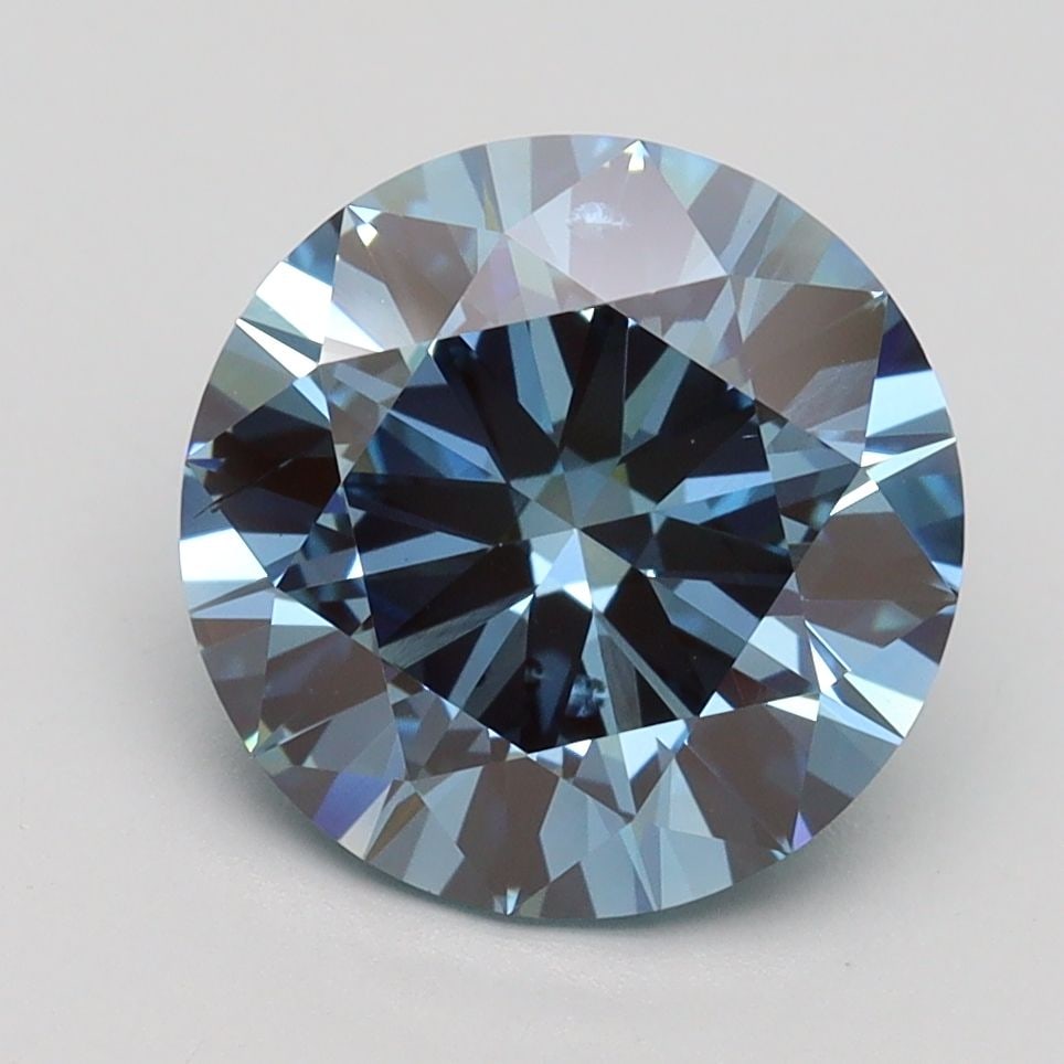 Loose Diamond - ROUND 3.0ct Fancy Intense Blue SI1: Loose Diamond - ROUND 3.0ct Fancy Intense Blue SI1 Source: This is a real non-mined Diamond that has been grown in a lab Shape: ROUND Carats: 3.0 Color: Fancy Intense Blue Certification: IGI Video: