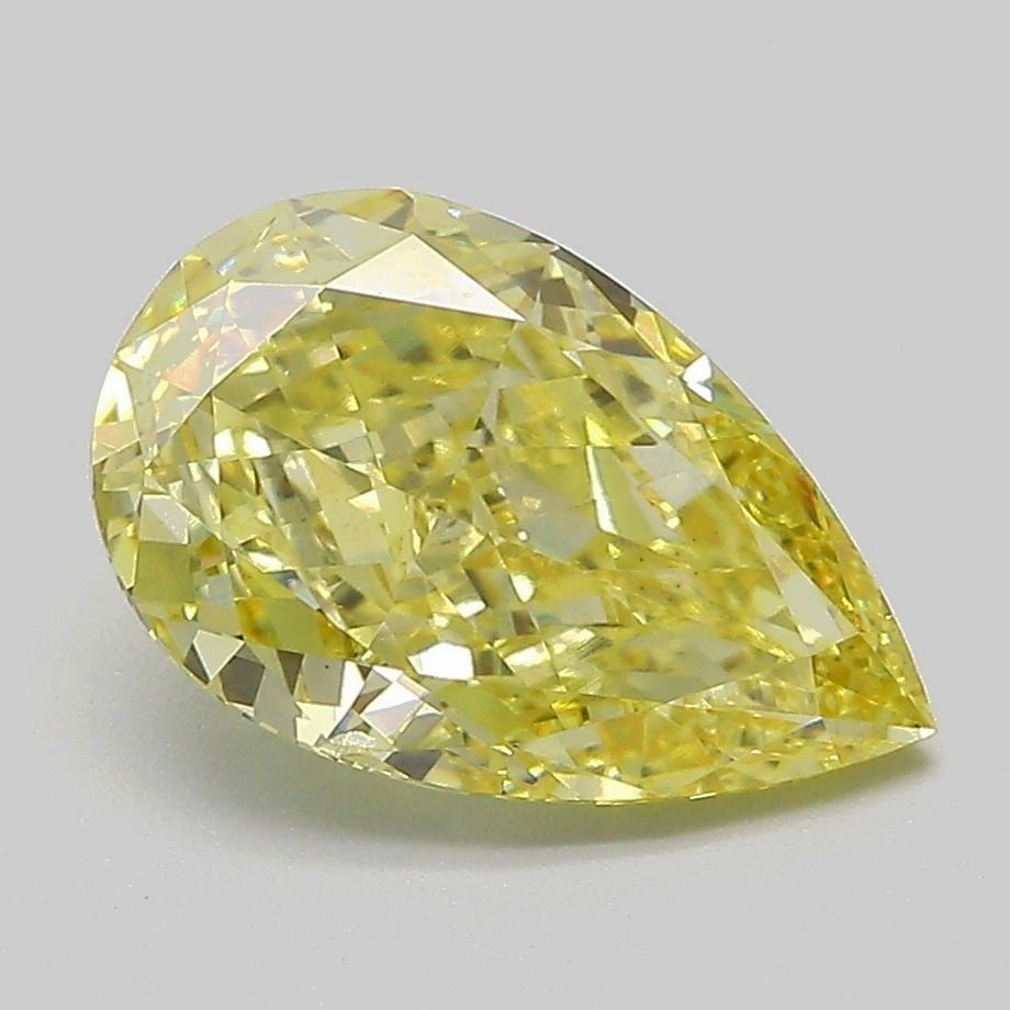 Loose Diamond - PEAR 2.59ct Fancy Intense Yellow SI1: Loose Diamond - PEAR 2.59ct Fancy Intense Yellow SI1 Source: This is a real non-mined Diamond that has been grown in a lab Shape: PEAR Carats: 2.59 Color: Fancy Intense Yellow Certification: IGI PLEAS