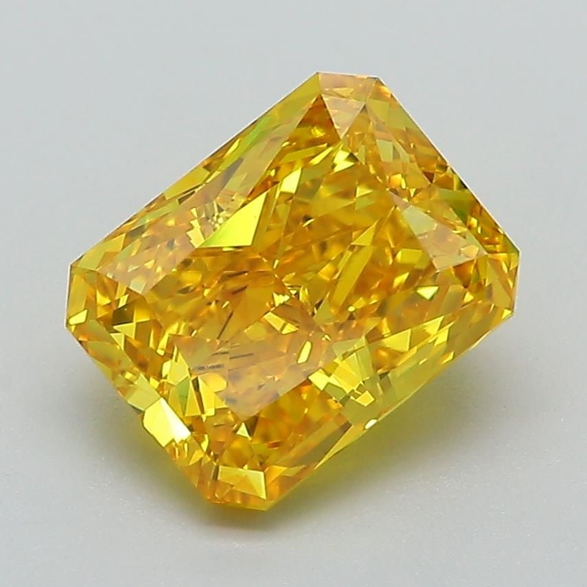 Loose Diamond - RADIANT 2.45ct Fancy Vivid Yellow VVS2: Loose Diamond - RADIANT 2.45ct Fancy Vivid Yellow VVS2 Source: This is a real non-mined Diamond that has been grown in a lab Shape: RADIANT Carats: 2.45 Color: Fancy Vivid Yellow Certification: IGI Vi