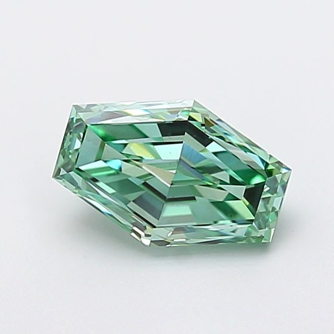 Loose Diamond - LOZENGE 2.0ct Fancy Vivid Green VS1: Loose Diamond - LOZENGE 2.0ct Fancy Vivid Green VS1 Source: This is a real non-mined Diamond that has been grown in a lab Shape: LOZENGE Carats: 2.0 Color: Fancy Vivid Green Certification: IGI Video:
