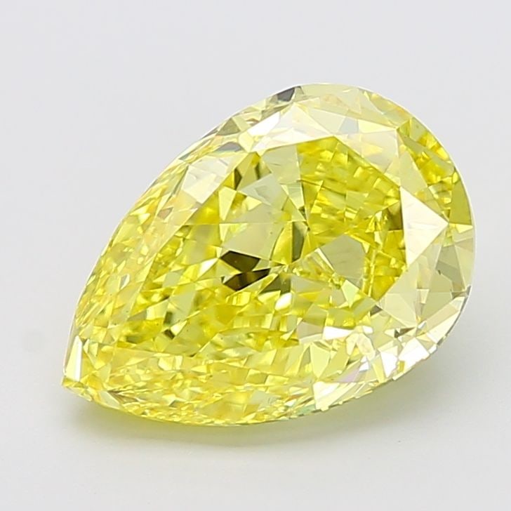 Loose Diamond - PEAR 5.01ct Fancy Vivid Yellow VS2: Loose Diamond - PEAR 5.01ct Fancy Vivid Yellow VS2 Source: This is a real non-mined Diamond that has been grown in a lab Shape: PEAR Carats: 5.01 Color: Fancy Vivid Yellow Certification: IGI Video: