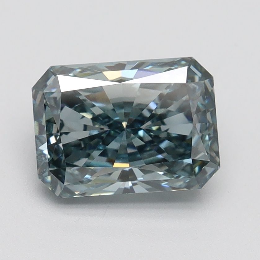 Loose Diamond - RADIANT 1.64ct Fancy Vivid Greenish Blue VS1 (1 of 1)