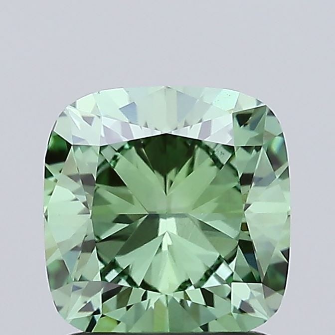 Loose Diamond - CUSHION MODIFIED 1.52ct Fancy Vivid Green VVS2: Loose Diamond - CUSHION MODIFIED 1.52ct Fancy Vivid Green VVS2 Source: This is a real non-mined Diamond that has been grown in a lab Shape: CUSHION MODIFIED Carats: 1.52 Color: Fancy Vivid Green Certi