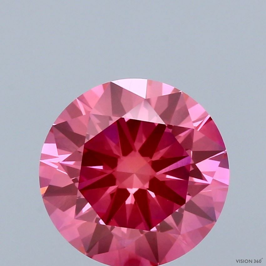 Loose Diamond - ROUND 3.03ct Fancy Vivid Pink VVS2: Loose Diamond - ROUND 3.03ct Fancy Vivid Pink VVS2 Source: This is a real non-mined Diamond that has been grown in a lab Shape: ROUND Carats: 3.03 Color: Fancy Vivid Pink Certification: IGI Video: