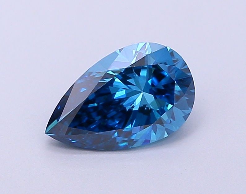 Loose Diamond - PEAR 0.63ct Fancy Blue VVS2: Loose Diamond - PEAR 0.63ct Fancy Blue VVS2 Source: This is a real non-mined Diamond that has been grown in a lab Shape: PEAR Carats: 0.63 Color: Fancy Blue Certification: NONE Video: Video Link