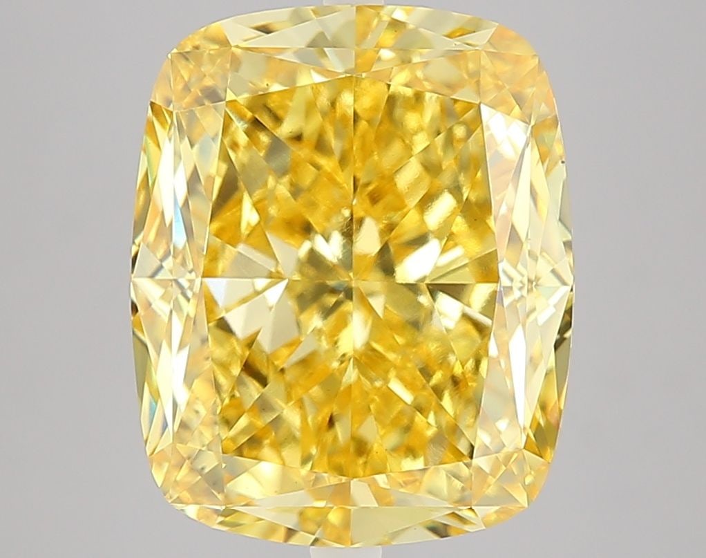 Loose Diamond - CUSHION MODIFIED 10.06ct Fancy Vivid Yellow VS1: Loose Diamond - CUSHION MODIFIED 10.06ct Fancy Vivid Yellow VS1 Source: This is a real non-mined Diamond that has been grown in a lab Shape: CUSHION MODIFIED Carats: 10.06 Color: Fancy Vivid Yellow Ce
