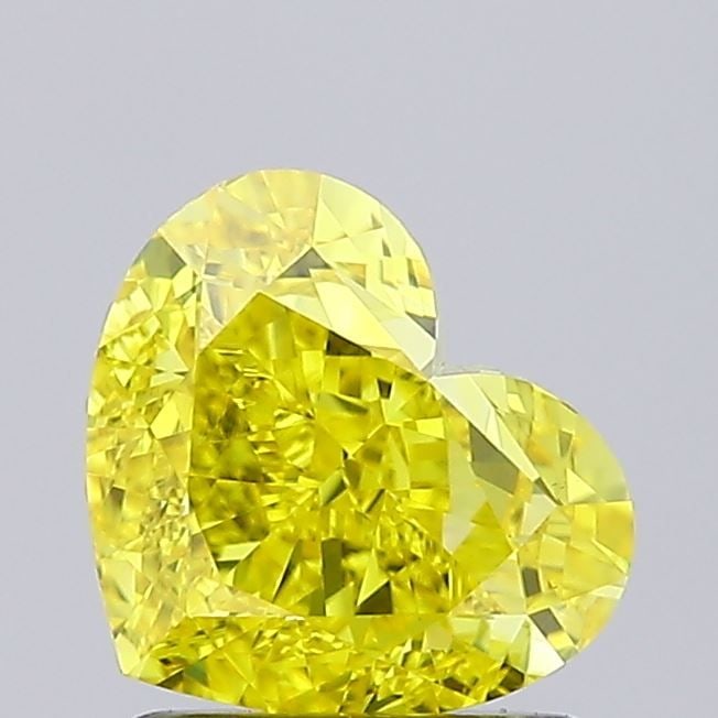 Loose Diamond - HEART 1.66ct Fancy Vivid Yellow VS1: Loose Diamond - HEART 1.66ct Fancy Vivid Yellow VS1 Source: This is a real non-mined Diamond that has been grown in a lab Shape: HEART Carats: 1.66 Color: Fancy Vivid Yellow Certification: IGI Video: