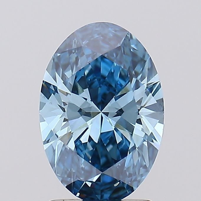 Loose Diamond - OVAL 1.52ct Fancy Vivid Blue VS1: Loose Diamond - OVAL 1.52ct Fancy Vivid Blue VS1 Source: This is a real non-mined Diamond that has been grown in a lab Shape: OVAL Carats: 1.52 Color: Fancy Vivid Blue Certification: IGI Video:
