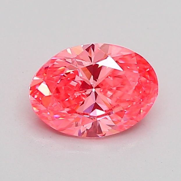 Loose Diamond - OVAL 1.0ct Fancy Vivid Pink VS1: Loose Diamond - OVAL 1.0ct Fancy Vivid Pink VS1 Source: This is a real non-mined Diamond that has been grown in a lab Shape: OVAL Carats: 1.0 Color: Fancy Vivid Pink Certification: IGI Video: