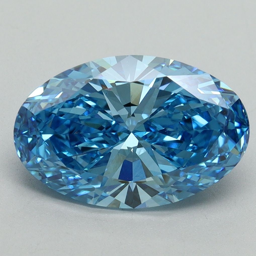 Loose Diamond - OVAL 3.08ct Fancy Vivid Blue VS1: Loose Diamond - OVAL 3.08ct Fancy Vivid Blue VS1 Source: This is a real non-mined Diamond that has been grown in a lab Shape: OVAL Carats: 3.08 Color: Fancy Vivid Blue Certification: IGI Video: