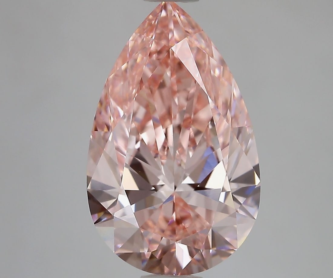 Loose Diamond - PEAR 4.04ct Fancy Vivid Pink VVS2: Loose Diamond - PEAR 4.04ct Fancy Vivid Pink VVS2 Source: This is a real non-mined Diamond that has been grown in a lab Shape: PEAR Carats: 4.04 Color: Fancy Vivid Pink Certification: IGI Video: