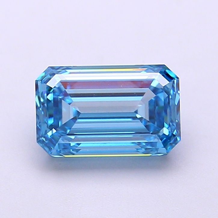 Loose Diamond - EMERALD 1.75ct Fancy Vivid Blue VS1: Loose Diamond - EMERALD 1.75ct Fancy Vivid Blue VS1 Source: This is a real non-mined Diamond that has been grown in a lab Shape: EMERALD Carats: 1.75 Color: Fancy Vivid Blue Certification: IGI Video: