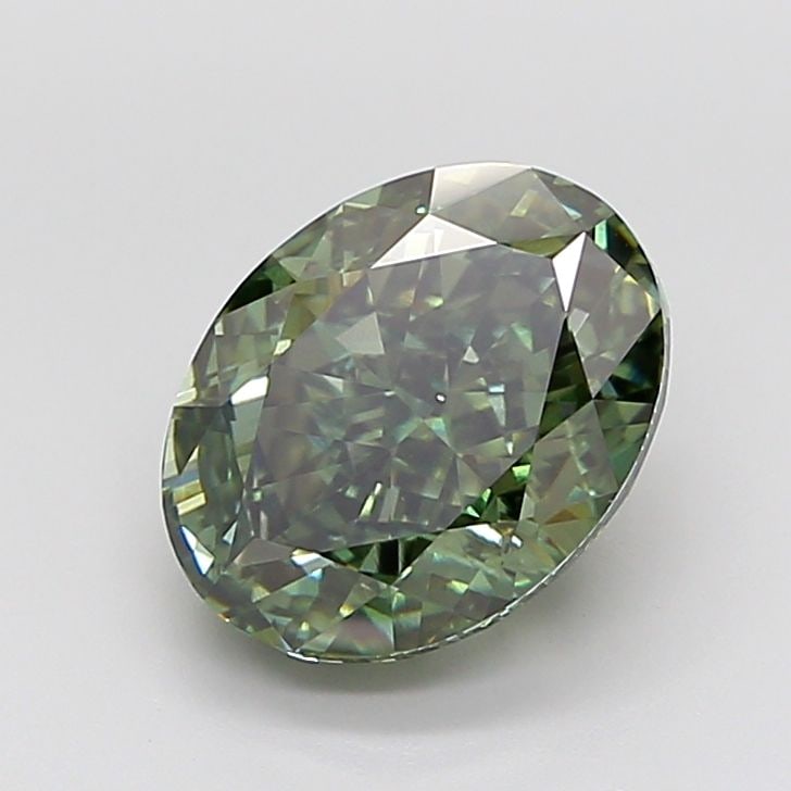 Loose Diamond - OVAL 6.03ct Fancy Vivid Green VS1 (1 of 1)