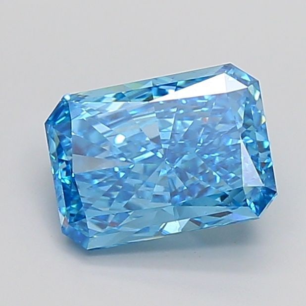 Loose Diamond - RADIANT 3.71ct Fancy Vivid Blue VS2: Loose Diamond - RADIANT 3.71ct Fancy Vivid Blue VS2 Source: This is a real non-mined Diamond that has been grown in a lab Shape: RADIANT Carats: 3.71 Color: Fancy Vivid Blue Certification: IGI Video: