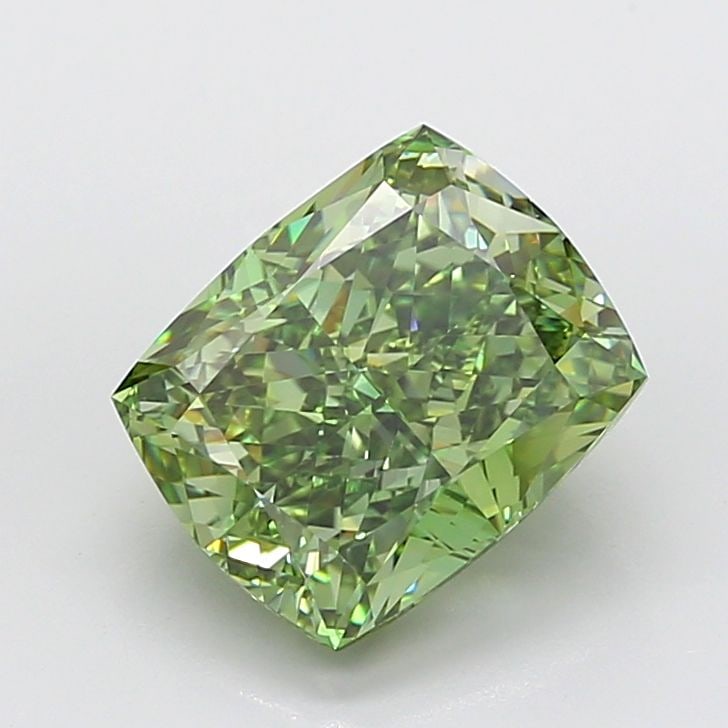 Loose Diamond - CUSHION MODIFIED 8.06ct Fancy Vivid Green VVS2: Loose Diamond - CUSHION MODIFIED 8.06ct Fancy Vivid Green VVS2 Source: This is a real non-mined Diamond that has been grown in a lab Shape: CUSHION MODIFIED Carats: 8.06 Color: Fancy Vivid Green Certi