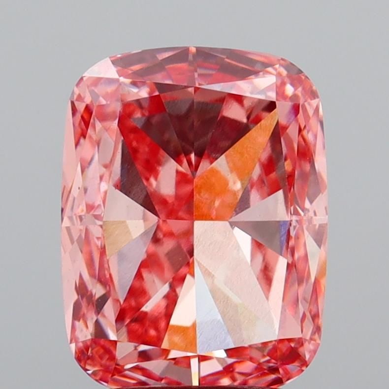 Loose Diamond - CUSHION MODIFIED 3.4ct Fancy Vivid Pink VS1: Loose Diamond - CUSHION MODIFIED 3.4ct Fancy Vivid Pink VS1 Source: This is a real non-mined Diamond that has been grown in a lab Shape: CUSHION MODIFIED Carats: 3.4 Color: Fancy Vivid Pink Certificat