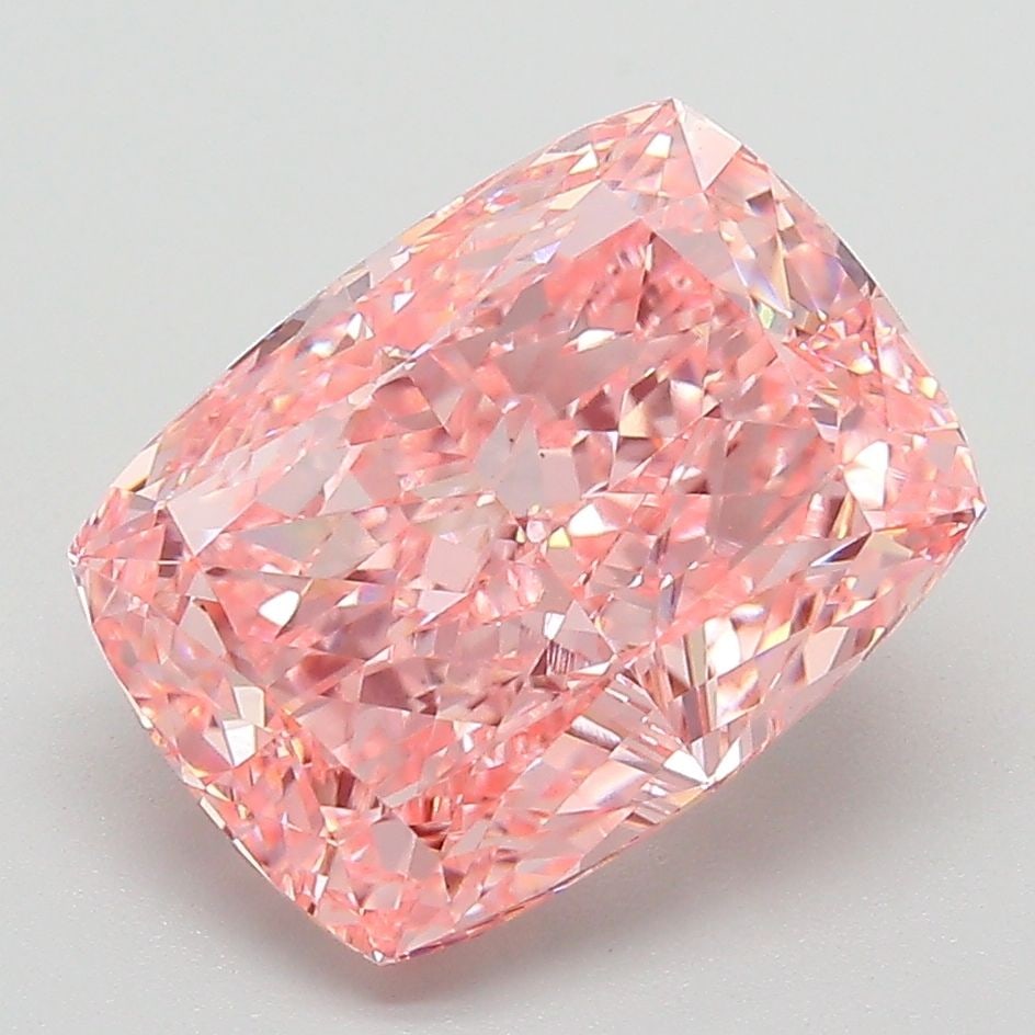 Loose Diamond - CUSHION MODIFIED 4.23ct Fancy Vivid Pink VVS2: Loose Diamond - CUSHION MODIFIED 4.23ct Fancy Vivid Pink VVS2 Source: This is a real non-mined Diamond that has been grown in a lab Shape: CUSHION MODIFIED Carats: 4.23 Color: Fancy Vivid Pink Certifi
