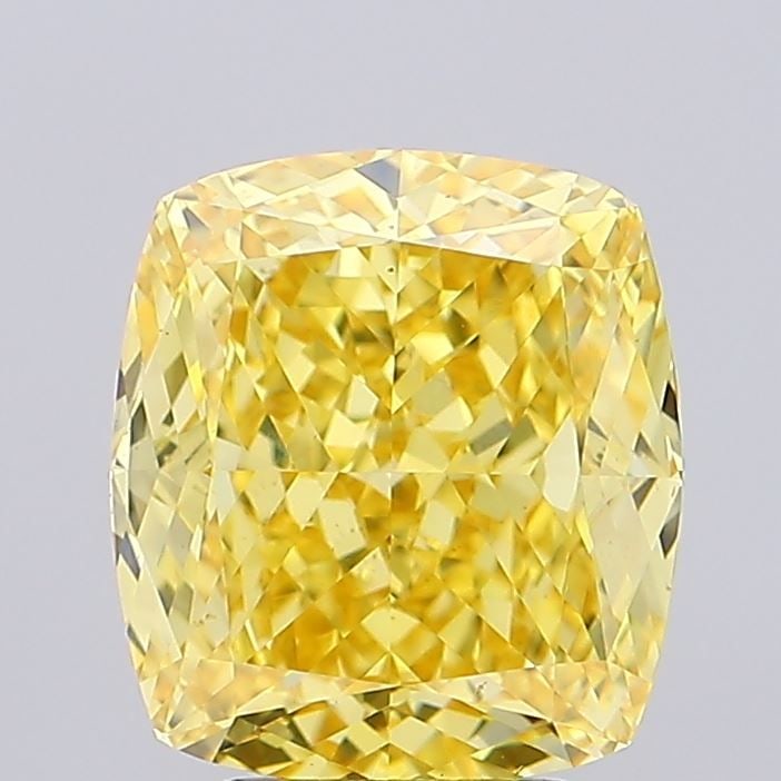Loose Diamond - CUSHION MODIFIED 4.26ct Fancy Vivid Yellow VS1: Loose Diamond - CUSHION MODIFIED 4.26ct Fancy Vivid Yellow VS1 Source: This is a real non-mined Diamond that has been grown in a lab Shape: CUSHION MODIFIED Carats: 4.26 Color: Fancy Vivid Yellow Cert